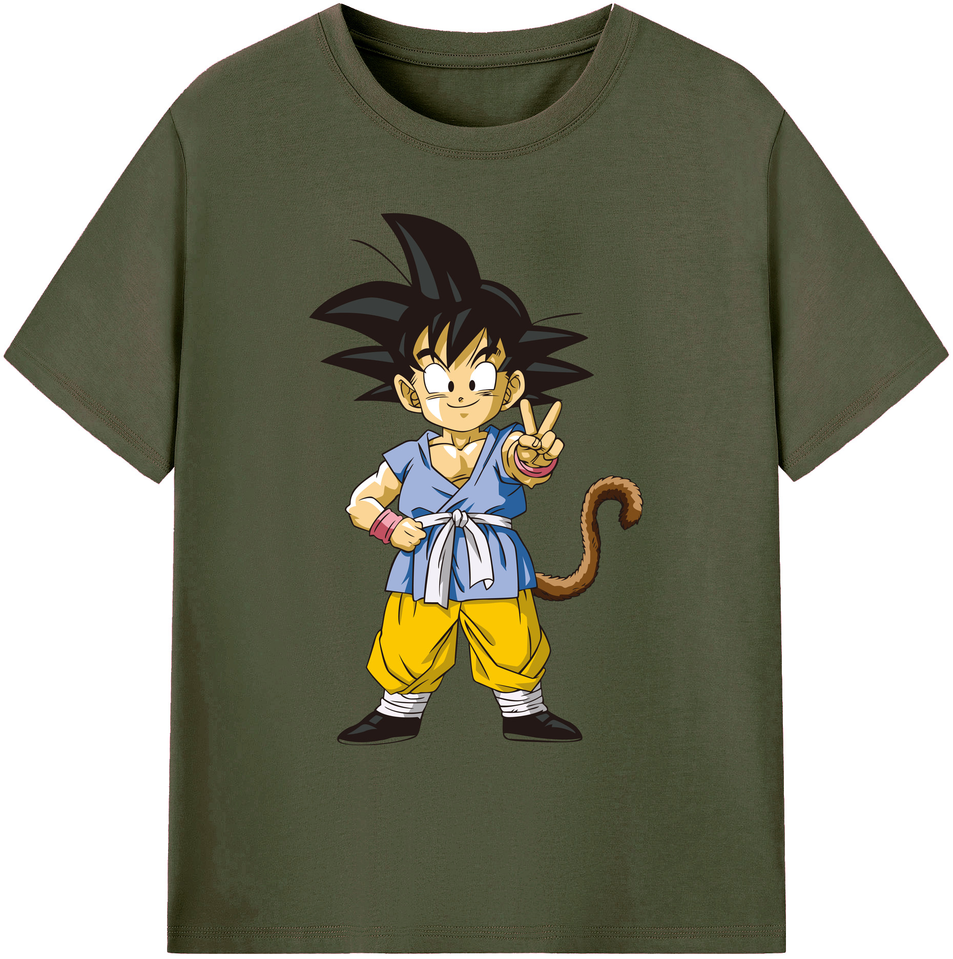 （画像用） ドラゴンボール 孫悟空（そん ごくう）Son Goku カカロット DRAGON BALL Kakarotto 綿100％ メンズ半袖Tシャツ｜肌触りやわらか＆通気性